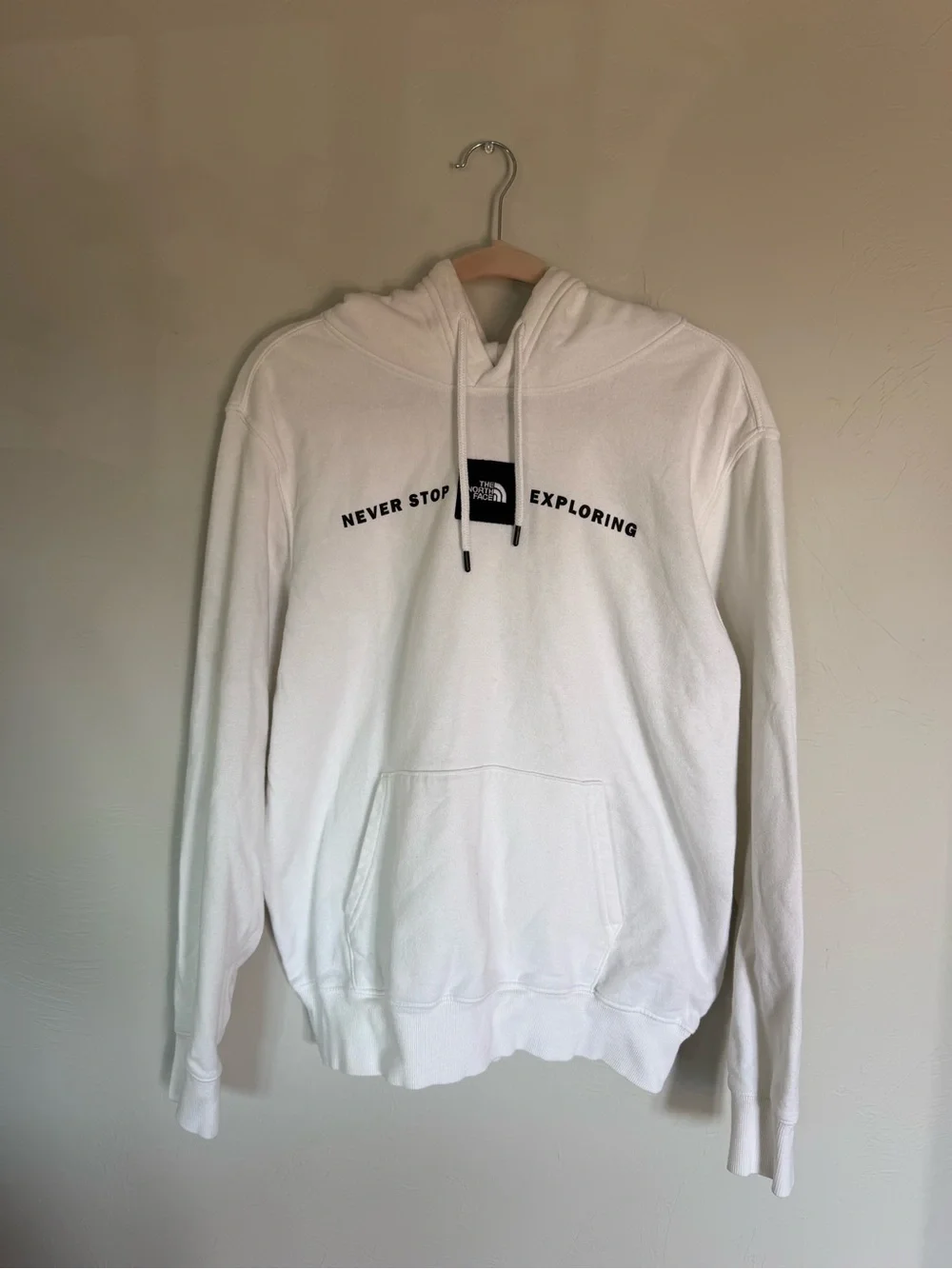 The North Face White 'Never Stop Exploring' Hooded Pullover